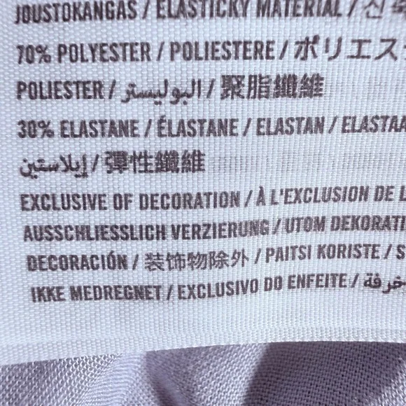 Abercrombie Chiffon Puff Sleeve Sheer Mini Dress sz L Periwinkle fairy babydoll - Picture 11 of 11